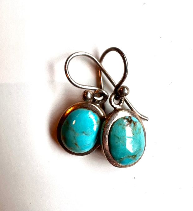 Sterling silver blue turquoise earrings