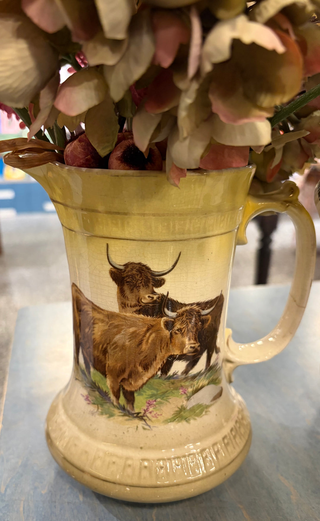 Yellow Highland Cow Pitcher