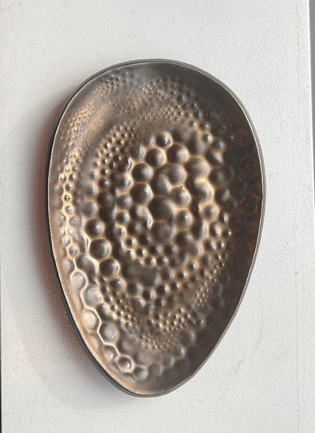 Gigi Sharp Bubble Oval Dish - Matte Metallic