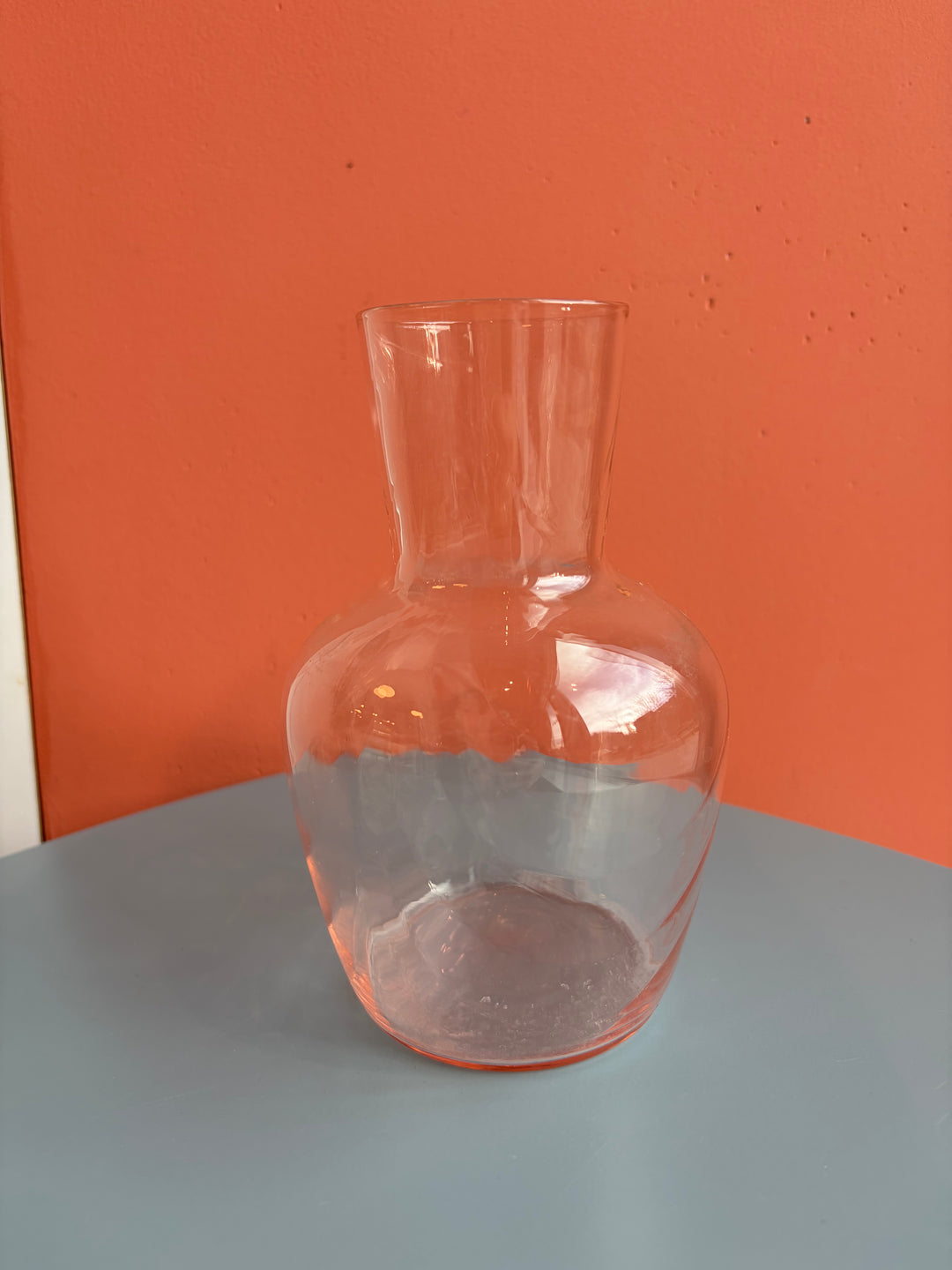 Pink Glass Short Vase
