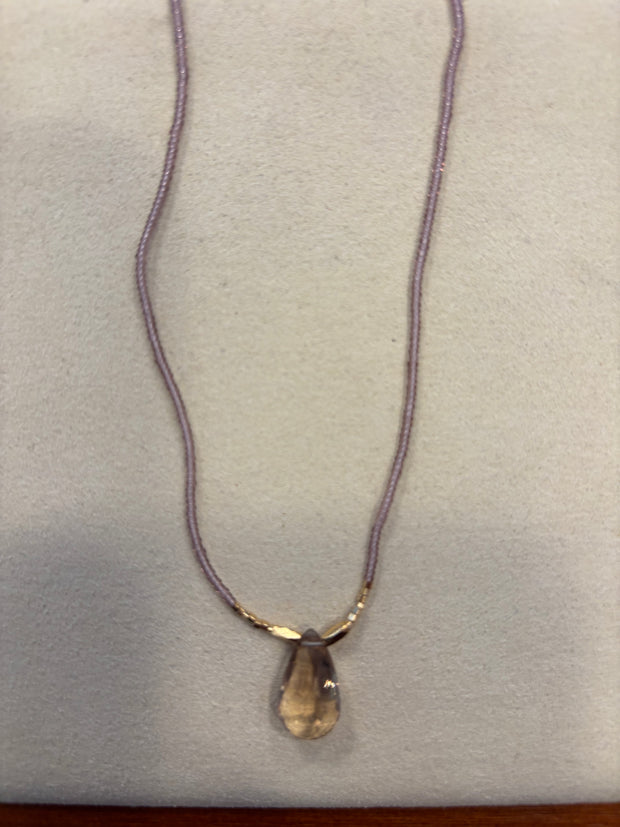 Seed bead whiskey necklace