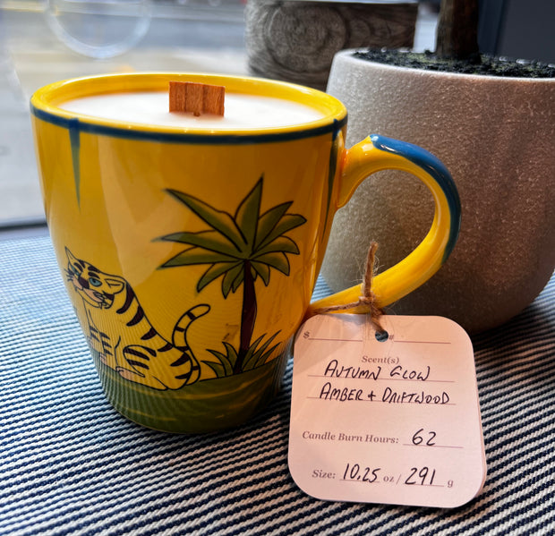 Glow to Grow Safari Mug Candle Amber+Driftwood