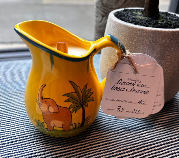 Glow to Grow Safari Creamer Candle Amber+Driftwood
