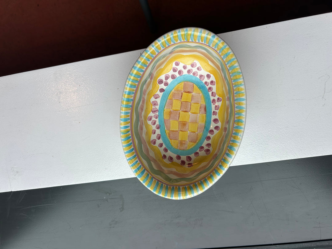 Yellow Patterned Side Dish