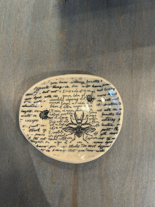 KT Wells Scripted Beetle Trinket Tray