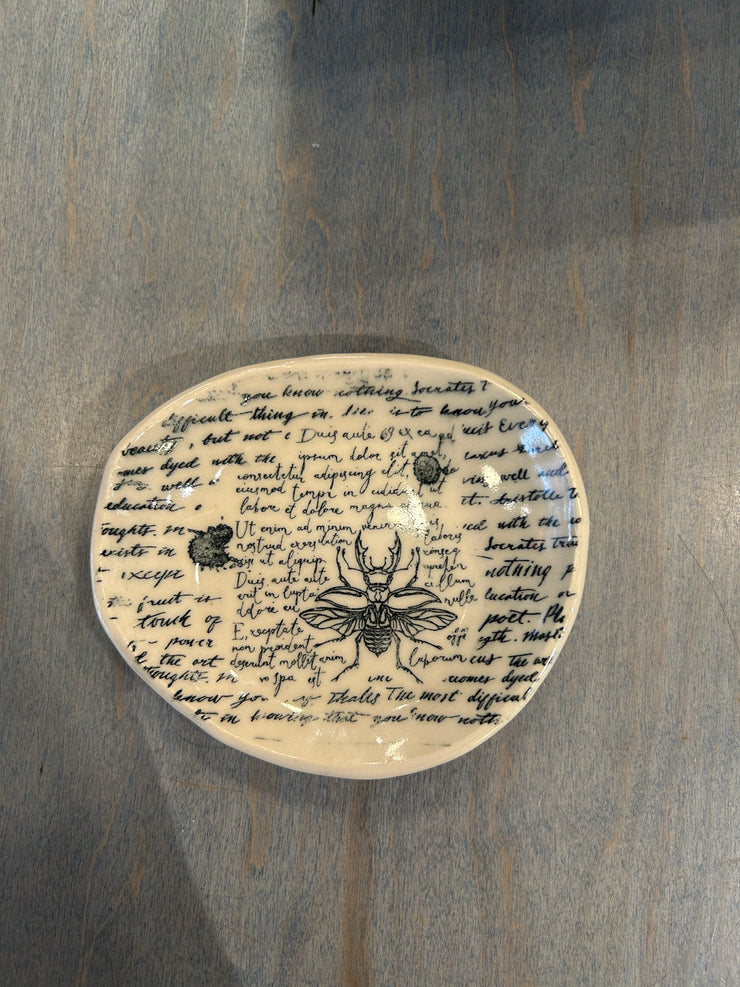 KT Wells Scripted Beetle Trinket Tray