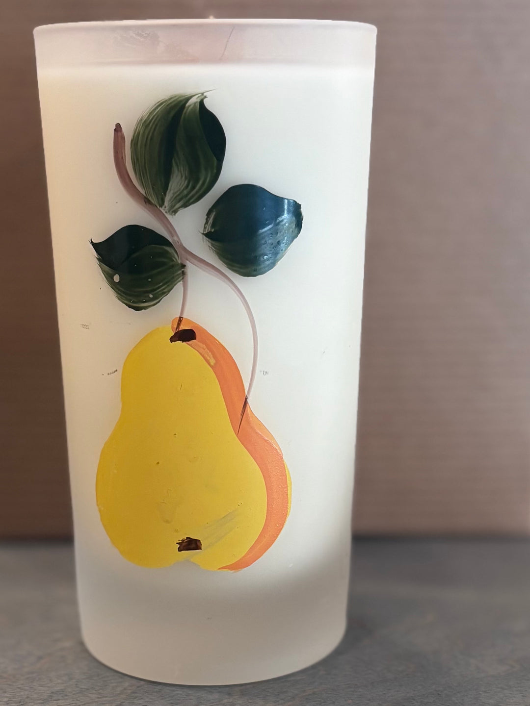 Fruit Motif Tall Drinking Glass (Clear)