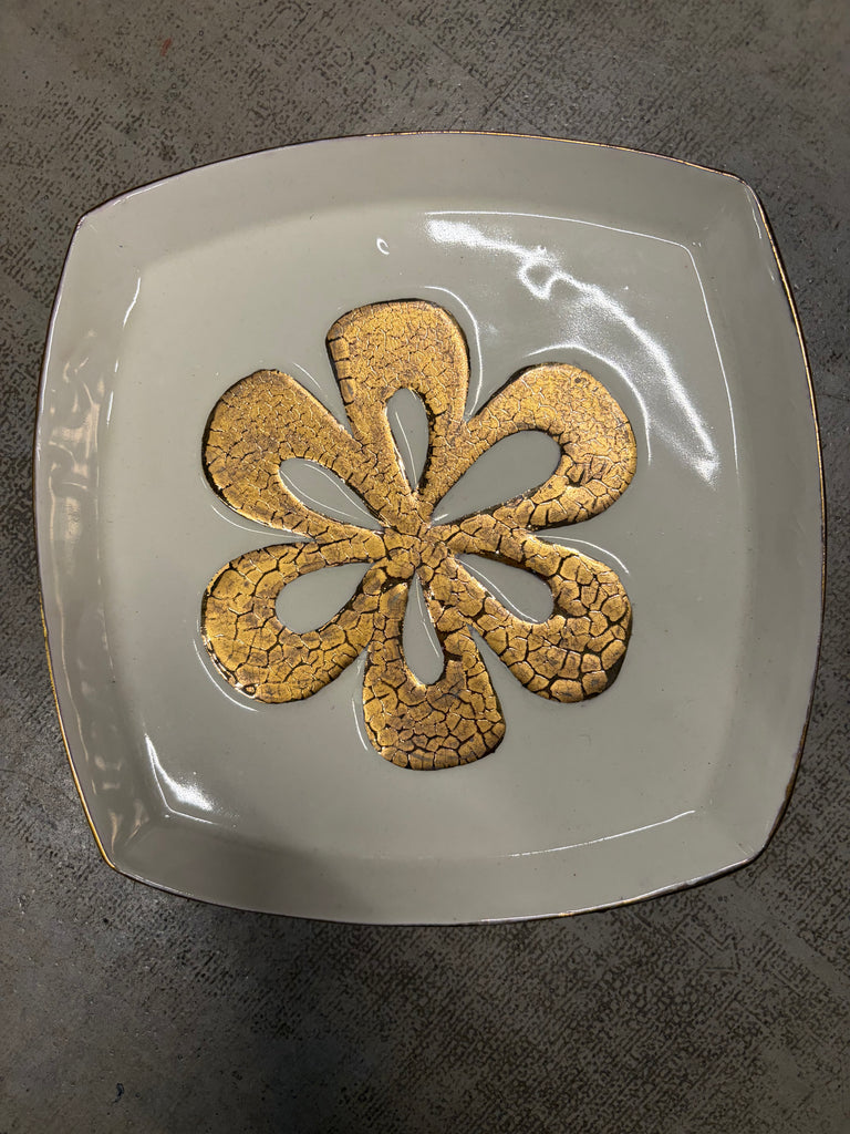 Crackle Flower Plate