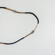 Black Seed & Labradorite Bead Necklace