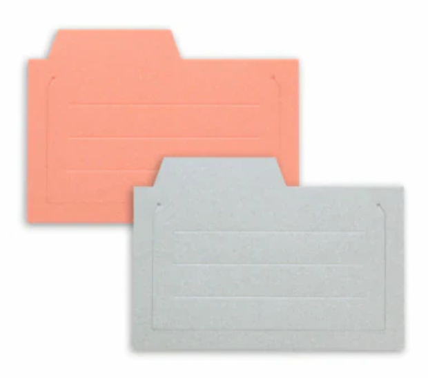 Paper Note Clips: Gray & Salmon Pink
