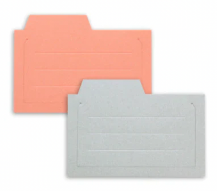 Paper Note Clips: Gray & Salmon Pink
