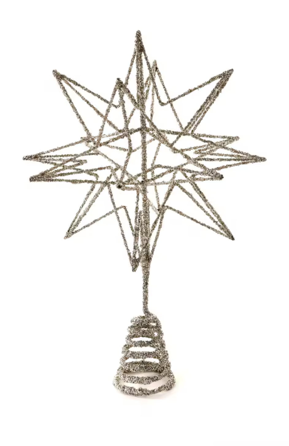 HEIRLOOM GLITTER STAR TREE TOPPER