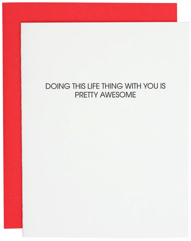 Doing Life With You Letterpress Card