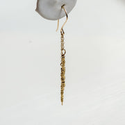Gold Beaded Sticks Earrings