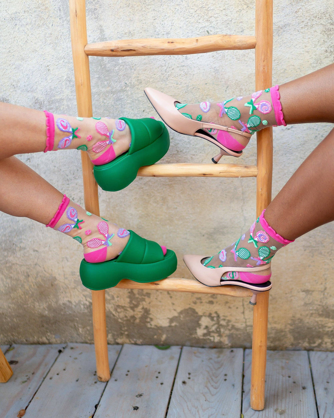 Tenniscore Ruffle Sheer Crew Sock