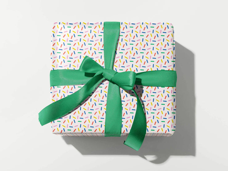 Classic Sprinkles Gift Wrap Sheets or Roll: Rolled Set of 3 Sheets