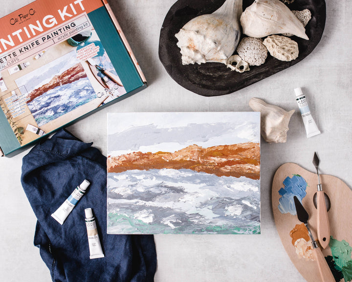 Coastal Cliffs (palette knife) Painting Kit