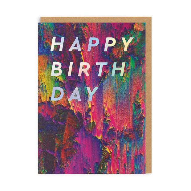 Happy Birthday Splatter Greeting Card