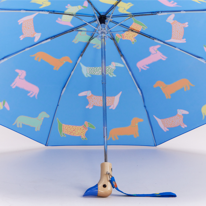 Dogs in Blue Dachshund Duckhead Umbrella