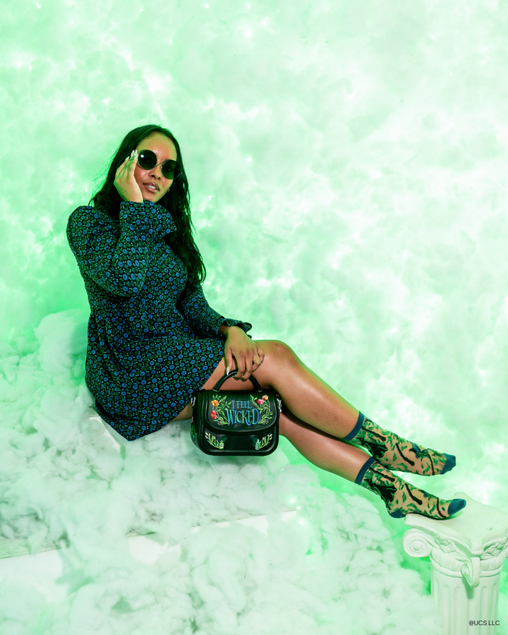 Wicked Elphaba Silhouette Sheer Crew Sock