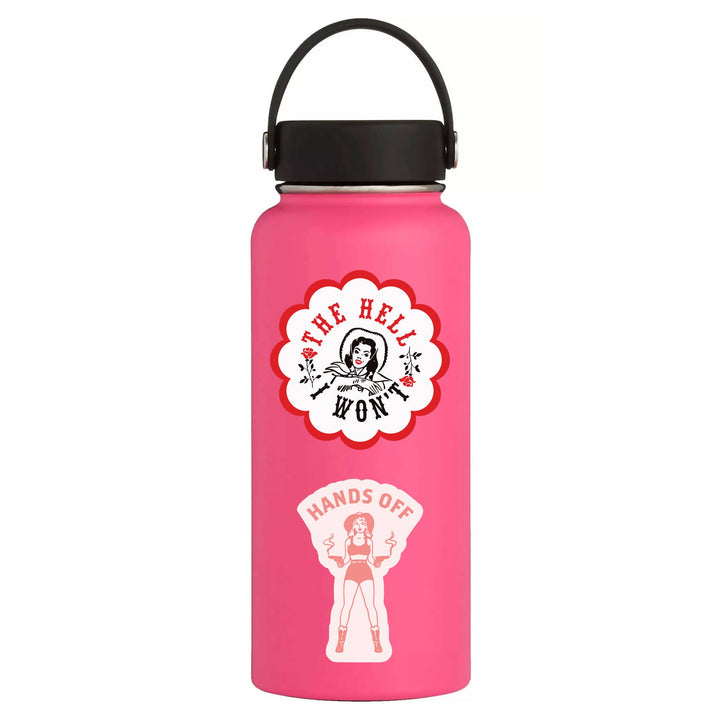 The Hell I Won't Cowgirl Vinyl Sticker