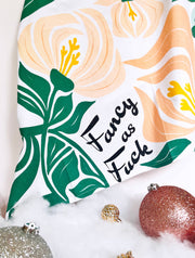 Fancy as Fuck - PINK/GREEN Modern Floral Kitchen Towel