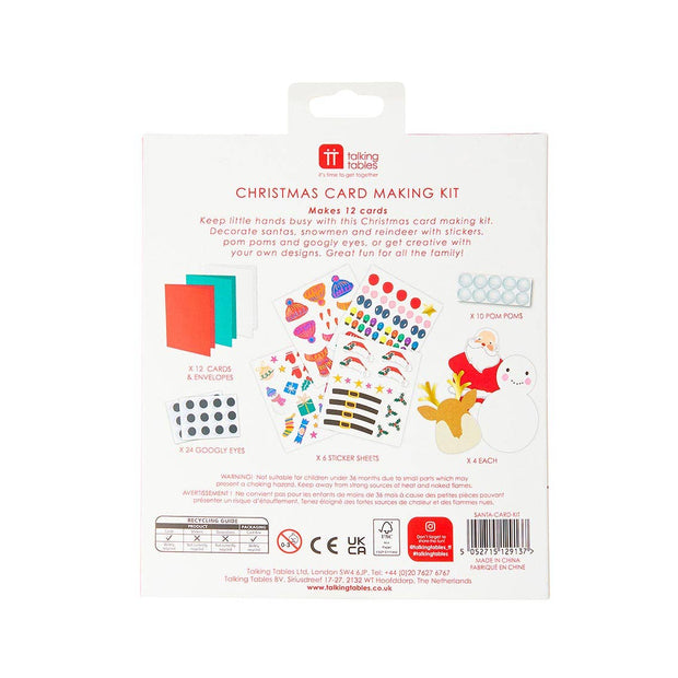 Santa Card Kit | Christmas Craft | Kids Craft Supplies |