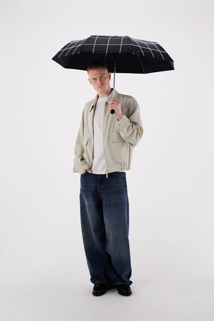 Black Grid Duck Umbrella