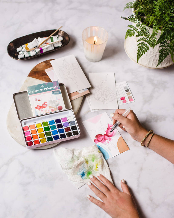 Tropical Florals Watercolor Paint Set