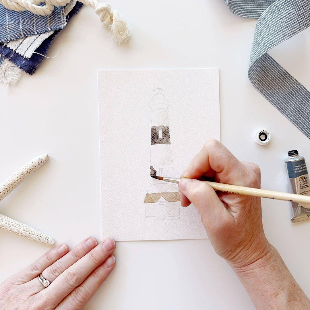 Seaside Paintable Notecard Set