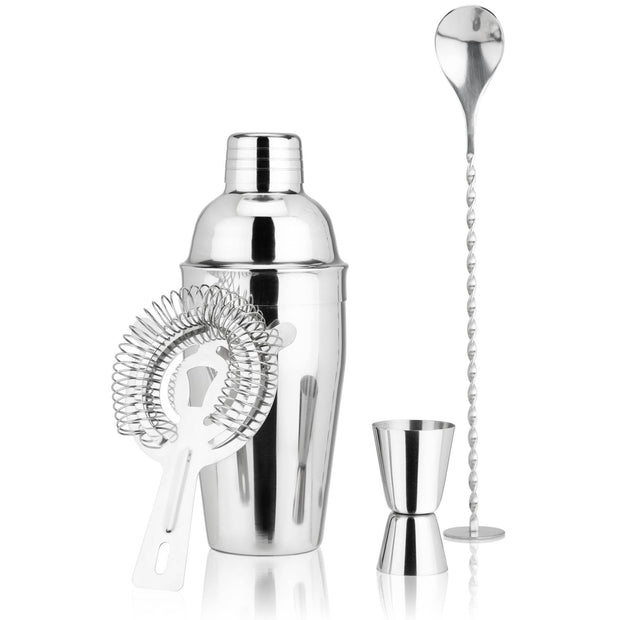 Stainless Steel Barware Set of 4 ASSORTED COLORS