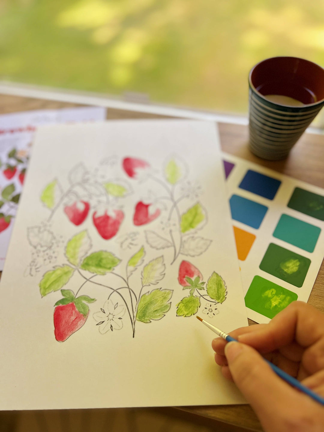 Strawberry Fields watercolor painting kit