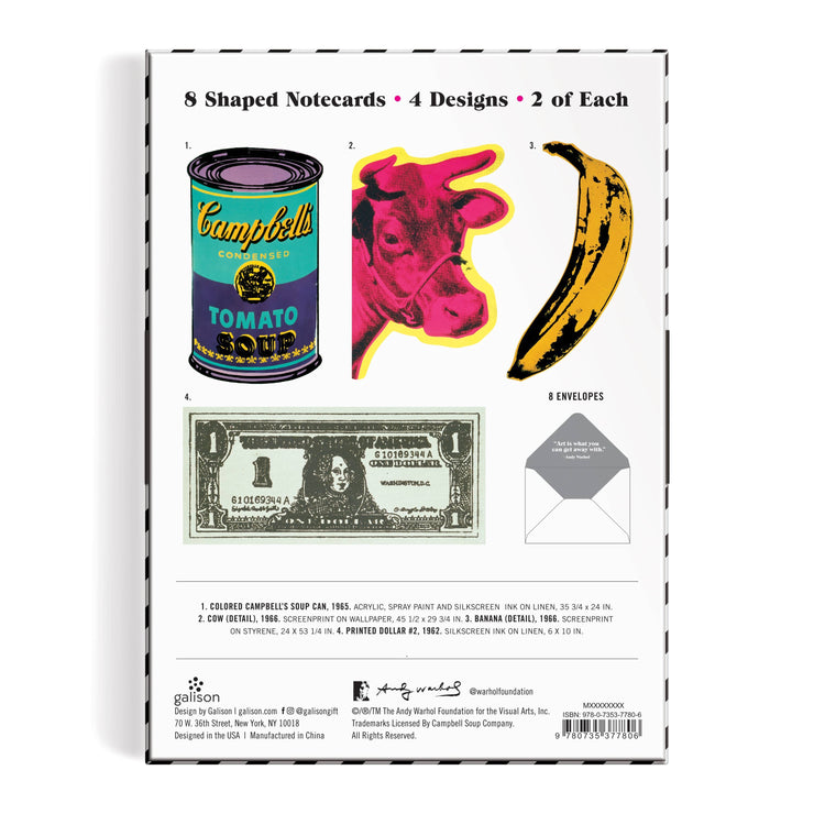 Andy Warhol Shaped Notecard Set