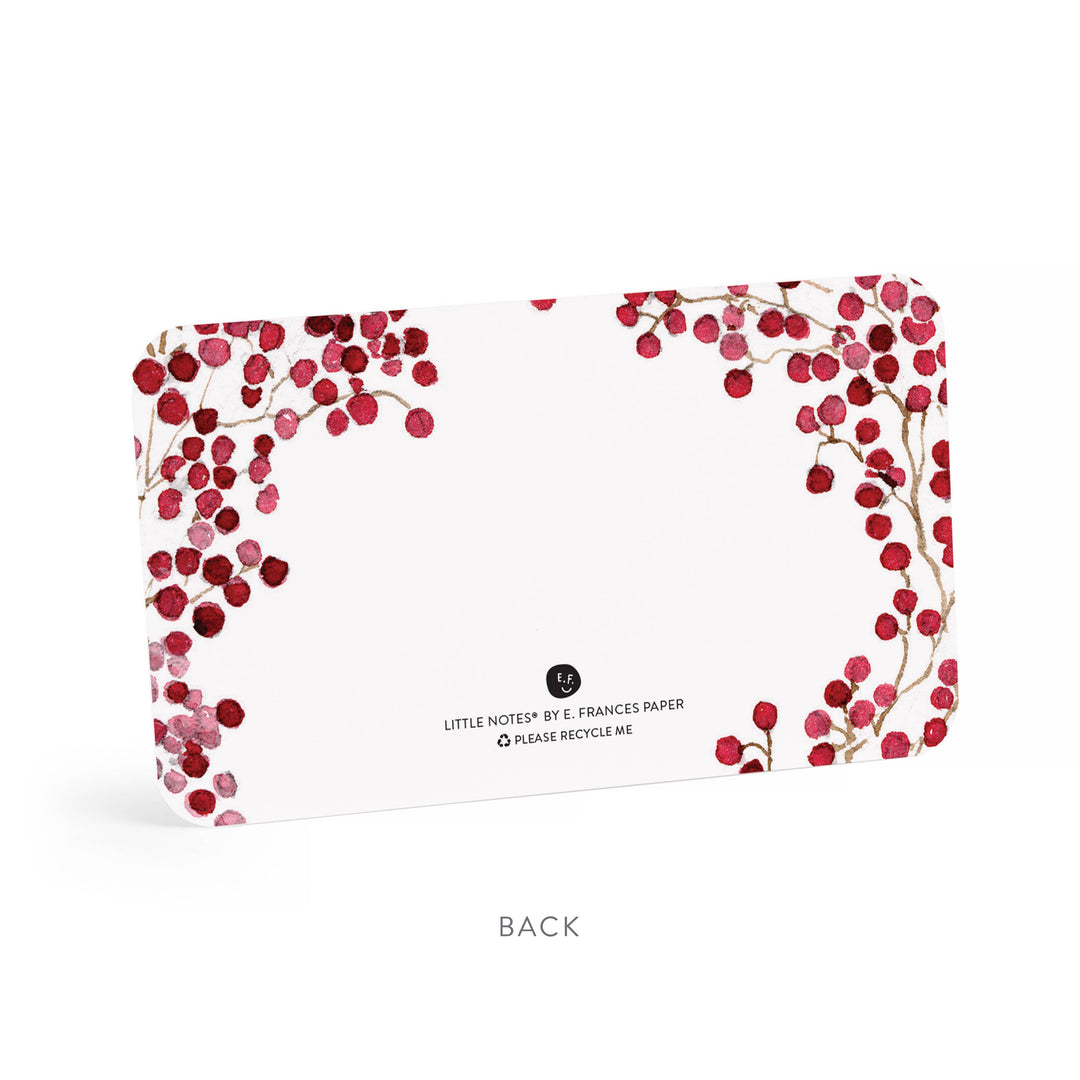 Red Berries Little Notes® – Mini Notecard Pack, Set of 5
