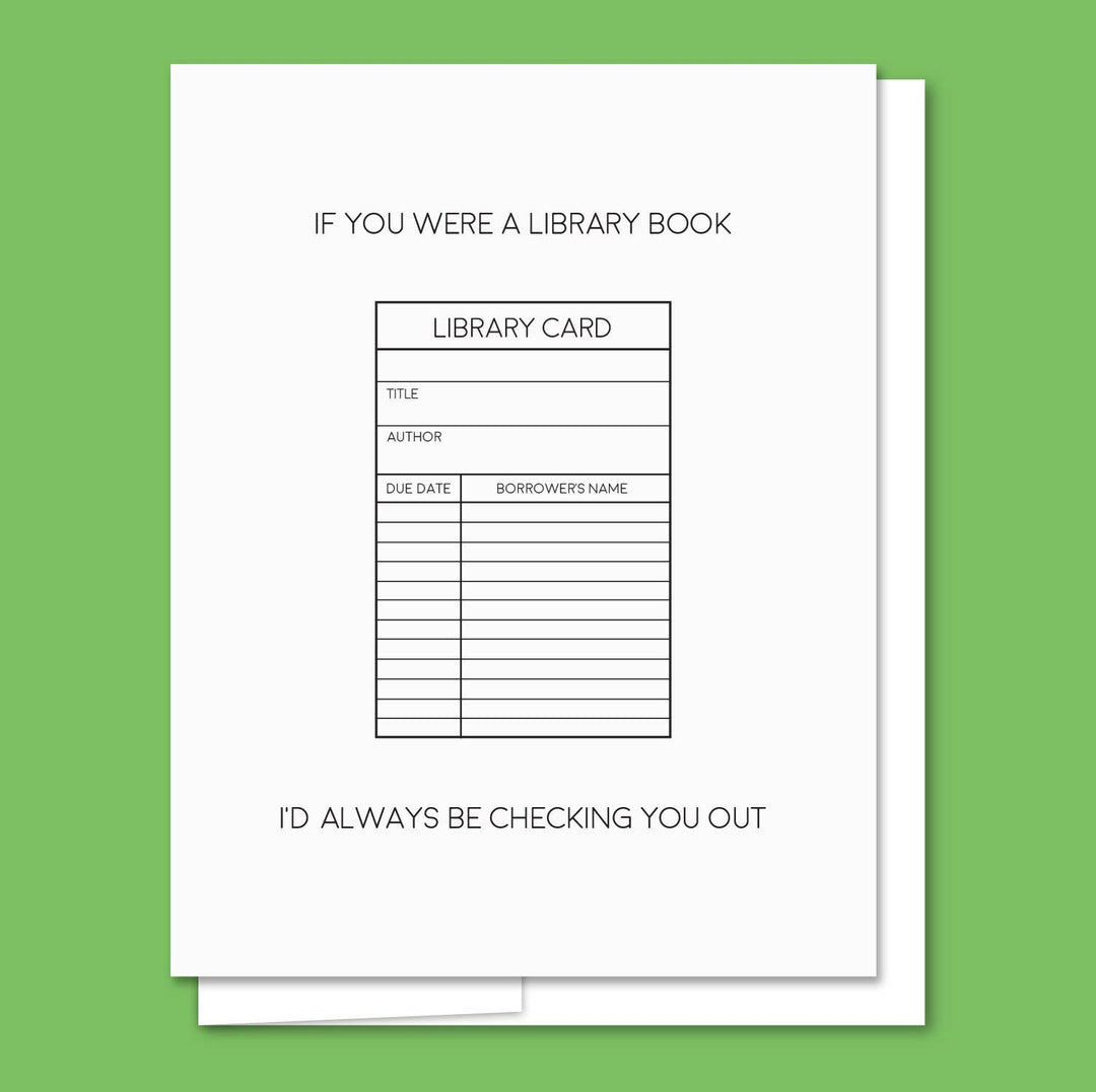 Library - Letterpress Funny Love Card