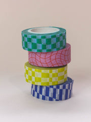 Space Time 15mm • Warped Checks Washi Tape