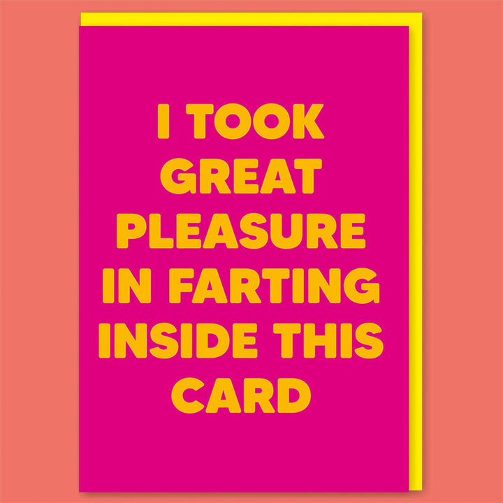 Farting inside this Greeting Card