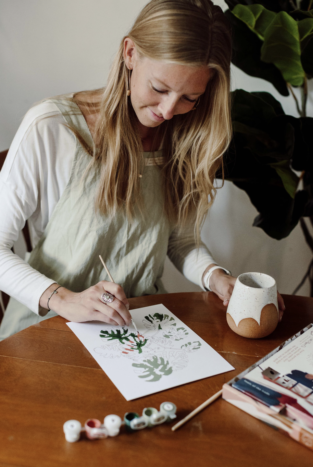 Hydrangea Garden Paint-By-Numbers kit