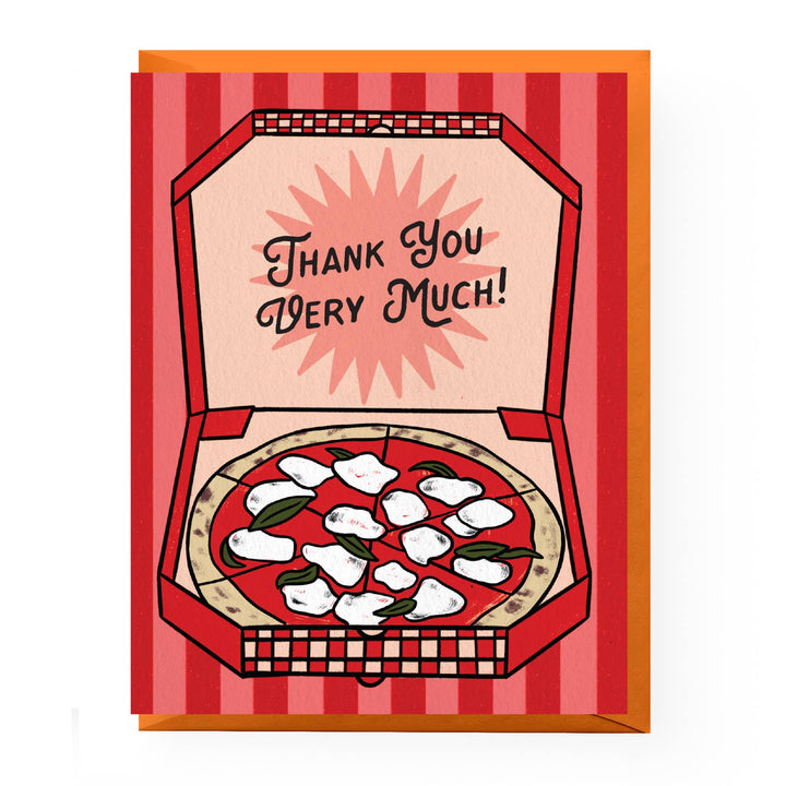 Pizza Box Thank You Card