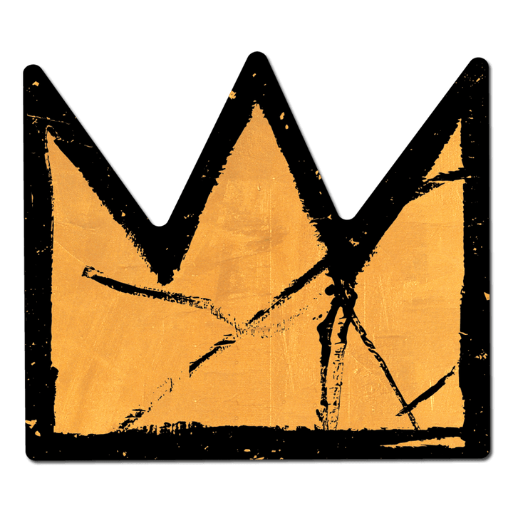 Basquiat Gold Crown Sticker