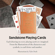 Sandstone Playing Cards | Unique Illustration and Symbols