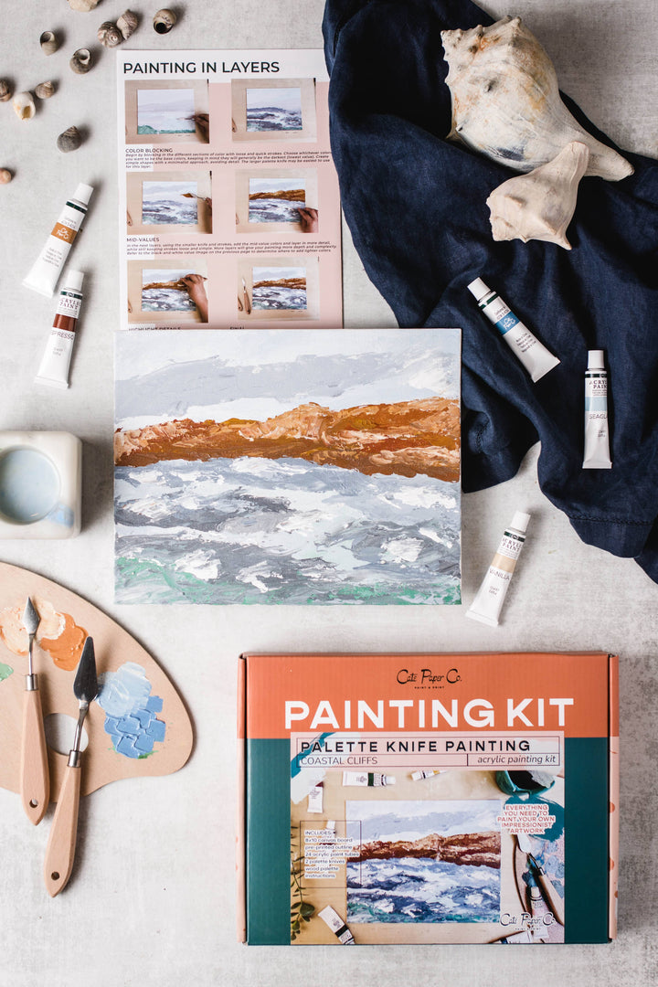 Coastal Cliffs (palette knife) Painting Kit