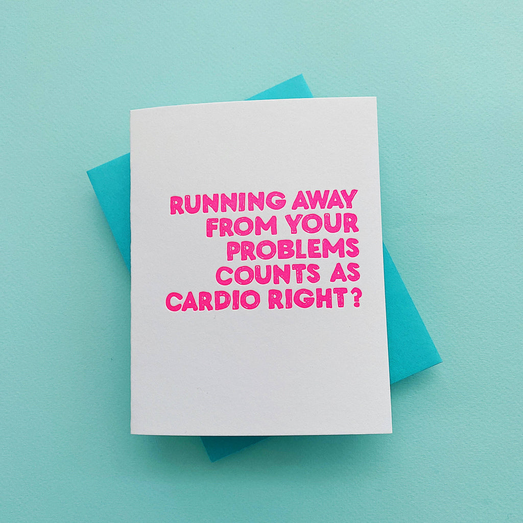 Running Away Problems funny friend greeting card