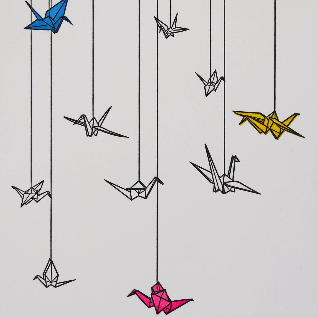 Paper Cranes - Letterpress Everyday Card