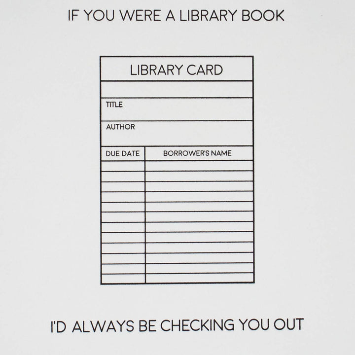 Library - Letterpress Funny Love Card