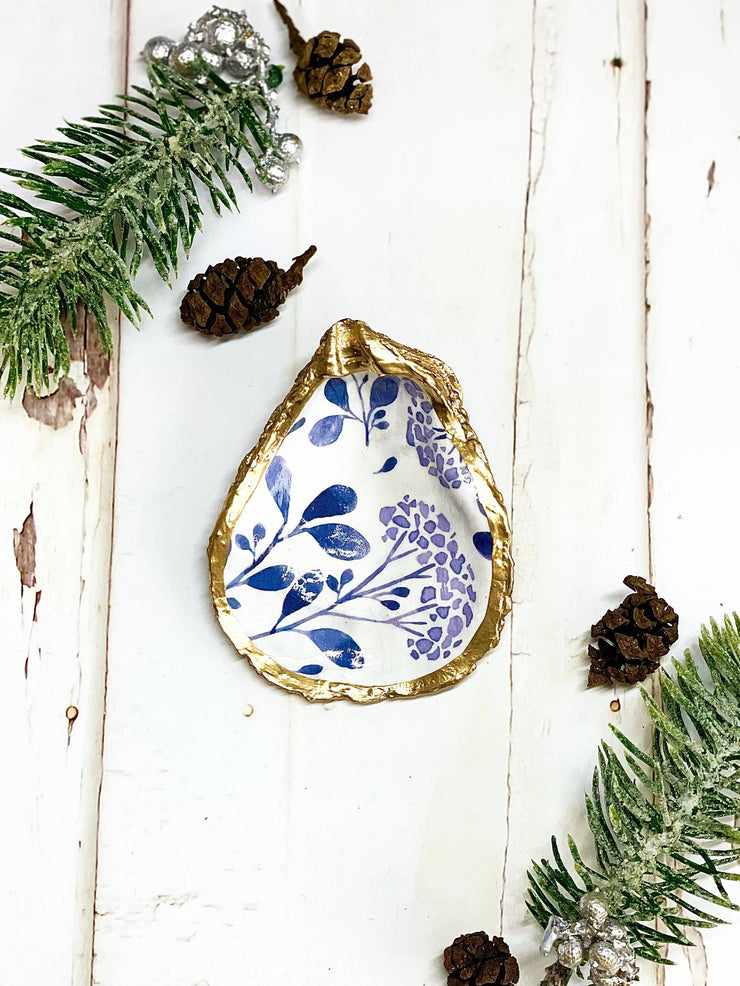 Winter Bleu Oyster Trinket Dish