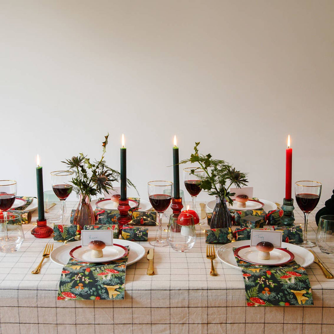 Mushroom Christmas Napkin 20 Pack