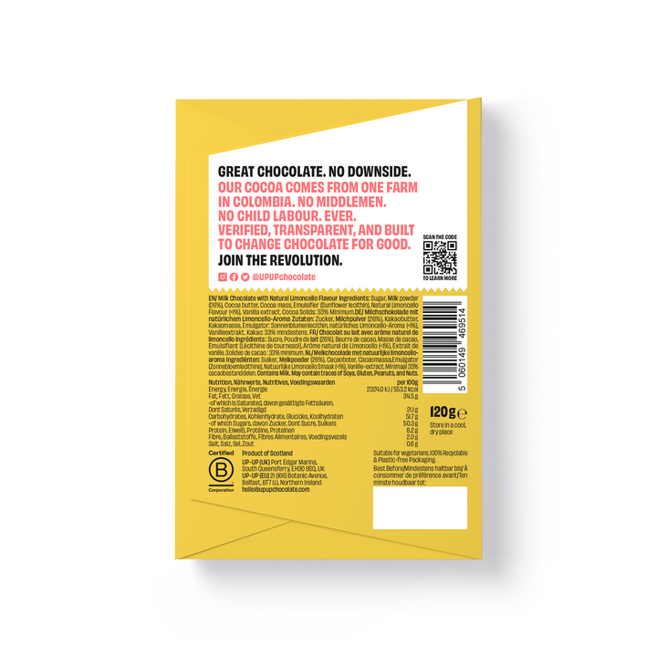 Limoncello Milk Chocolate Bar