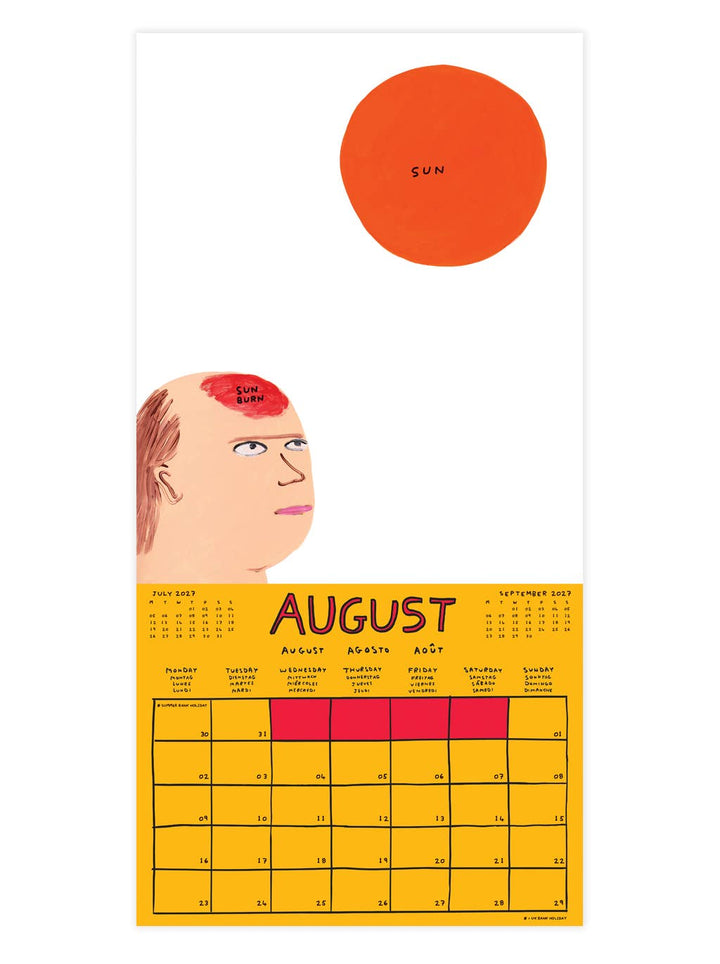 David Shrigley Official 2027 Wall Calendar