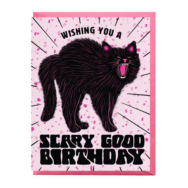 Halloween Cat Birthday Card
